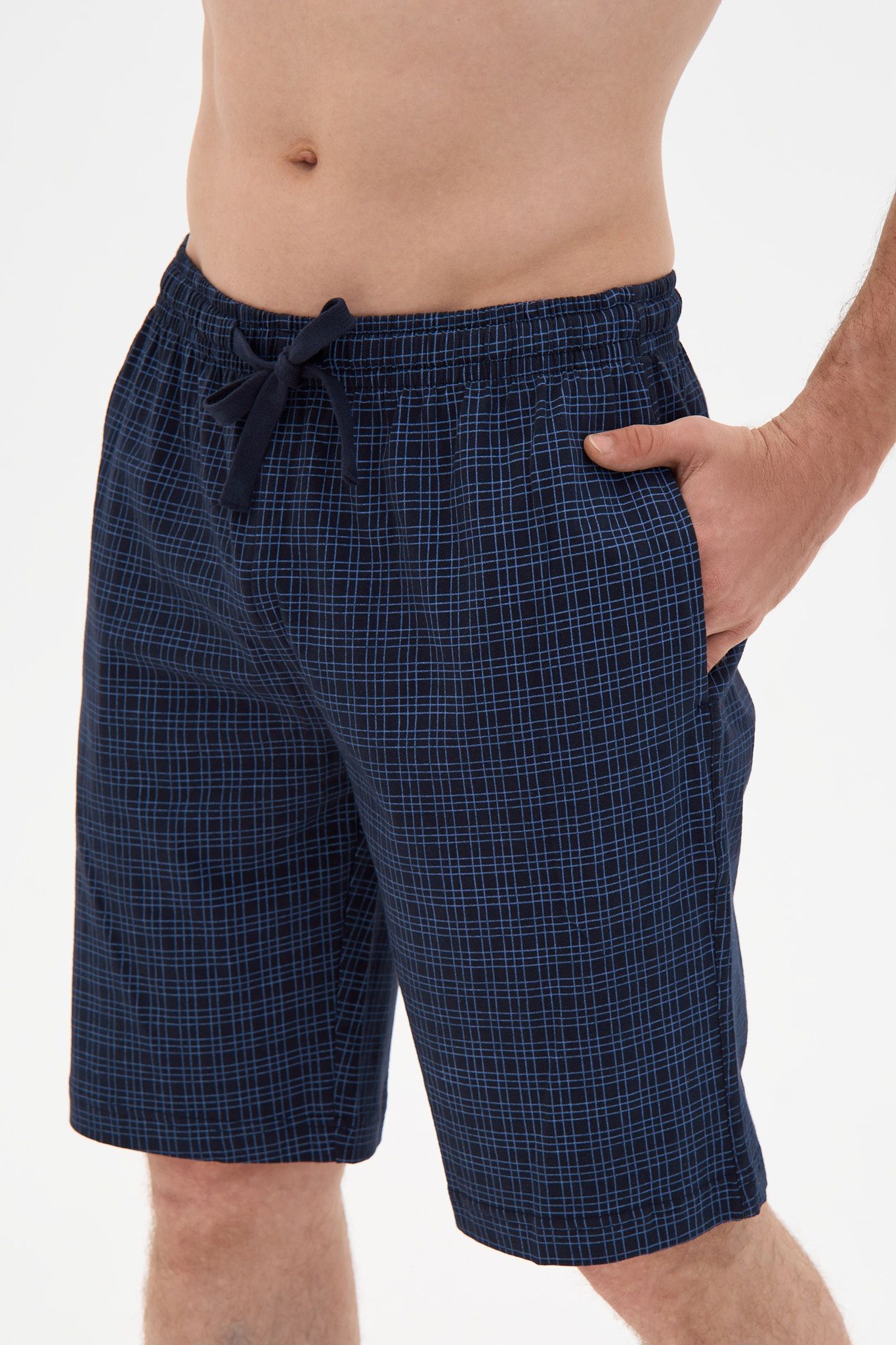 Мужские хлопковые удлиненные шорты 1