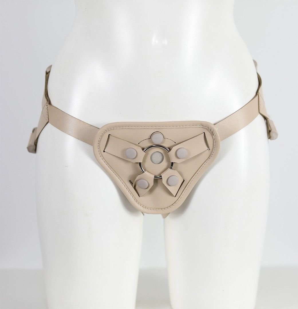 Бежевый пояс с двумя типами крепления насадок 3