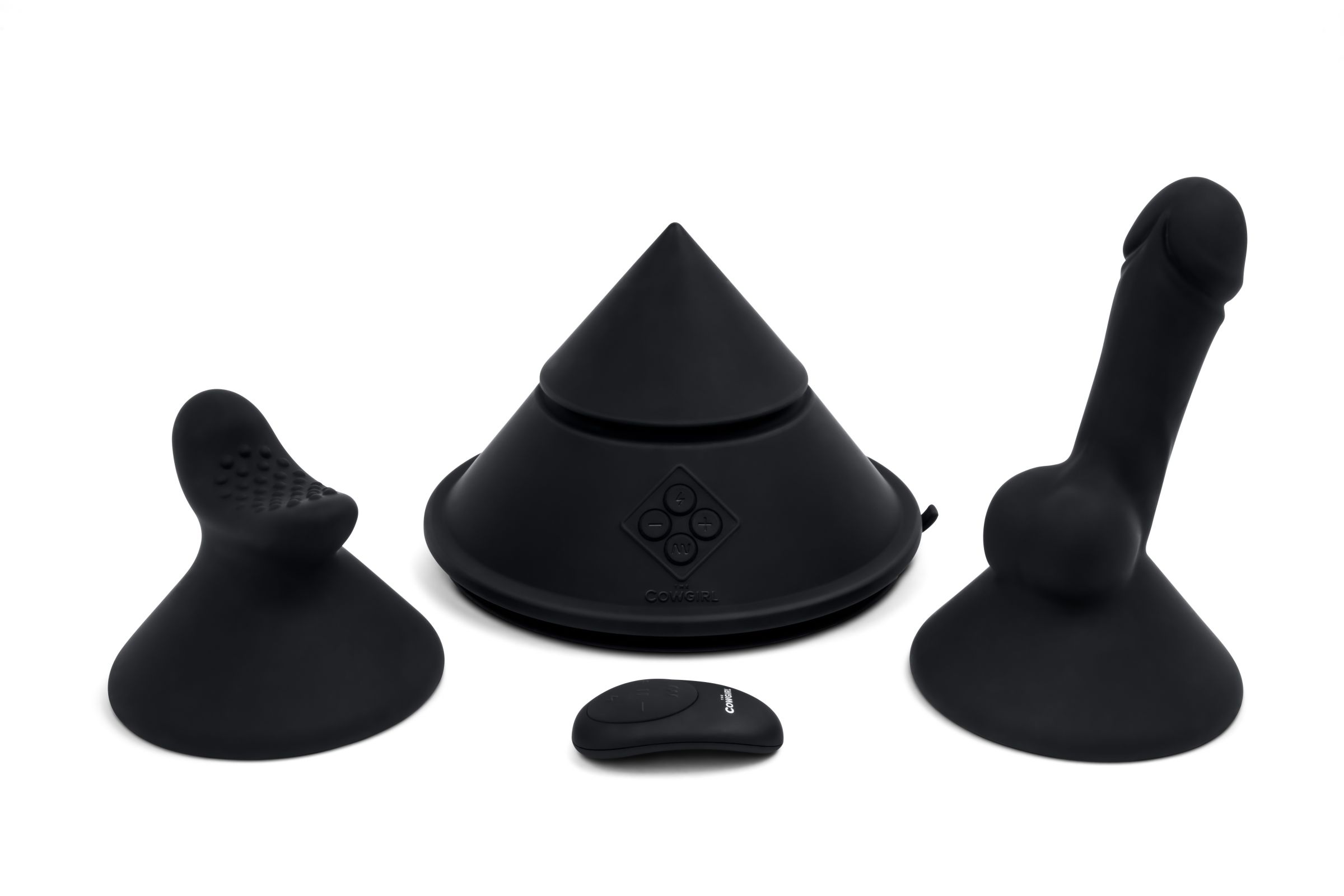 Конусный вибромассажер Cowgirl Cone с 2 насадками 1