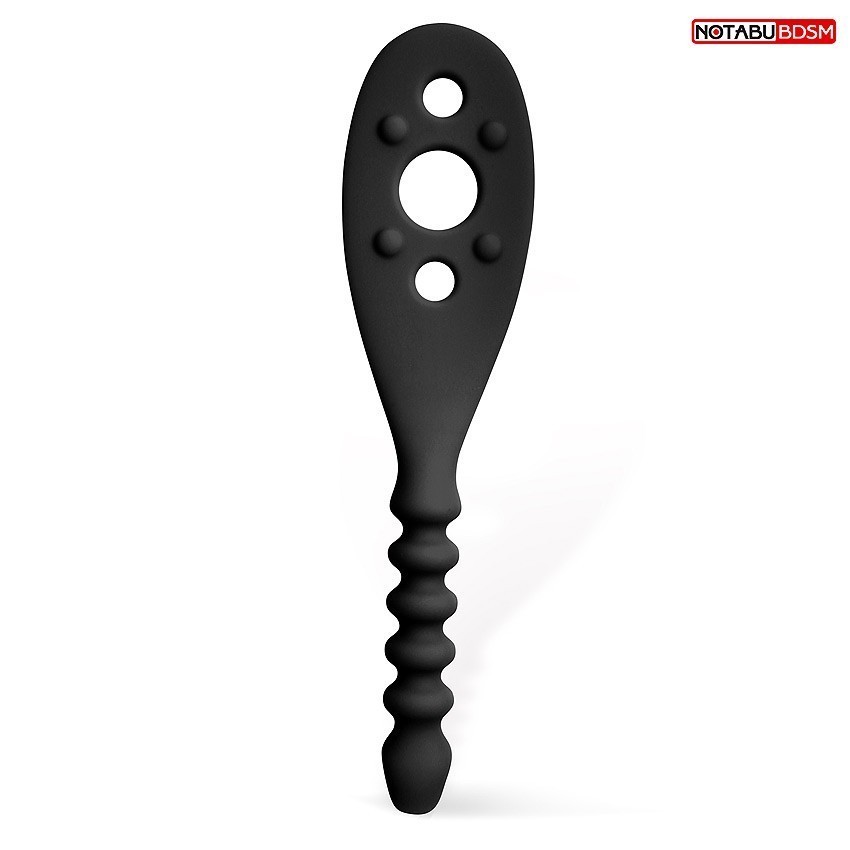 Черная силиконовая шлепалка - 30 см. 1