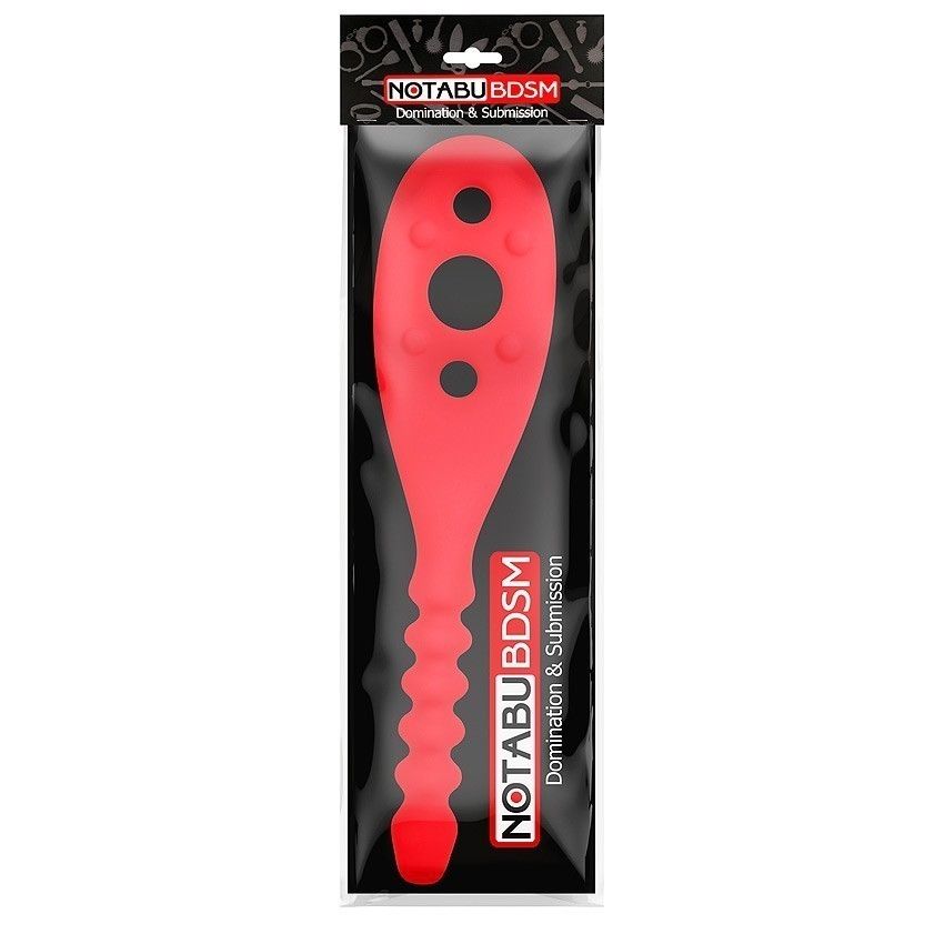 Красная силиконовая шлепалка - 30 см. 3