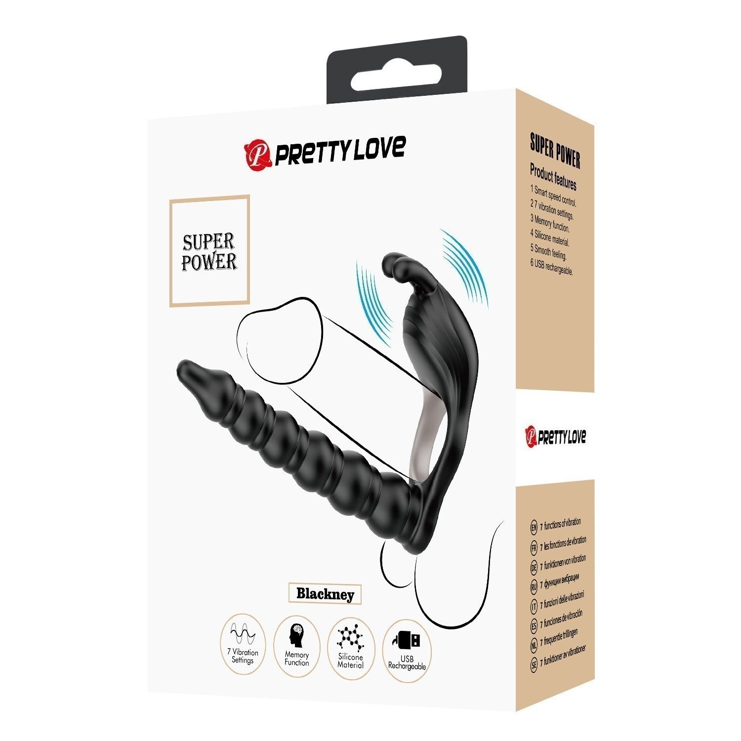 Черная насадка для двойного проникновения Blackney 7