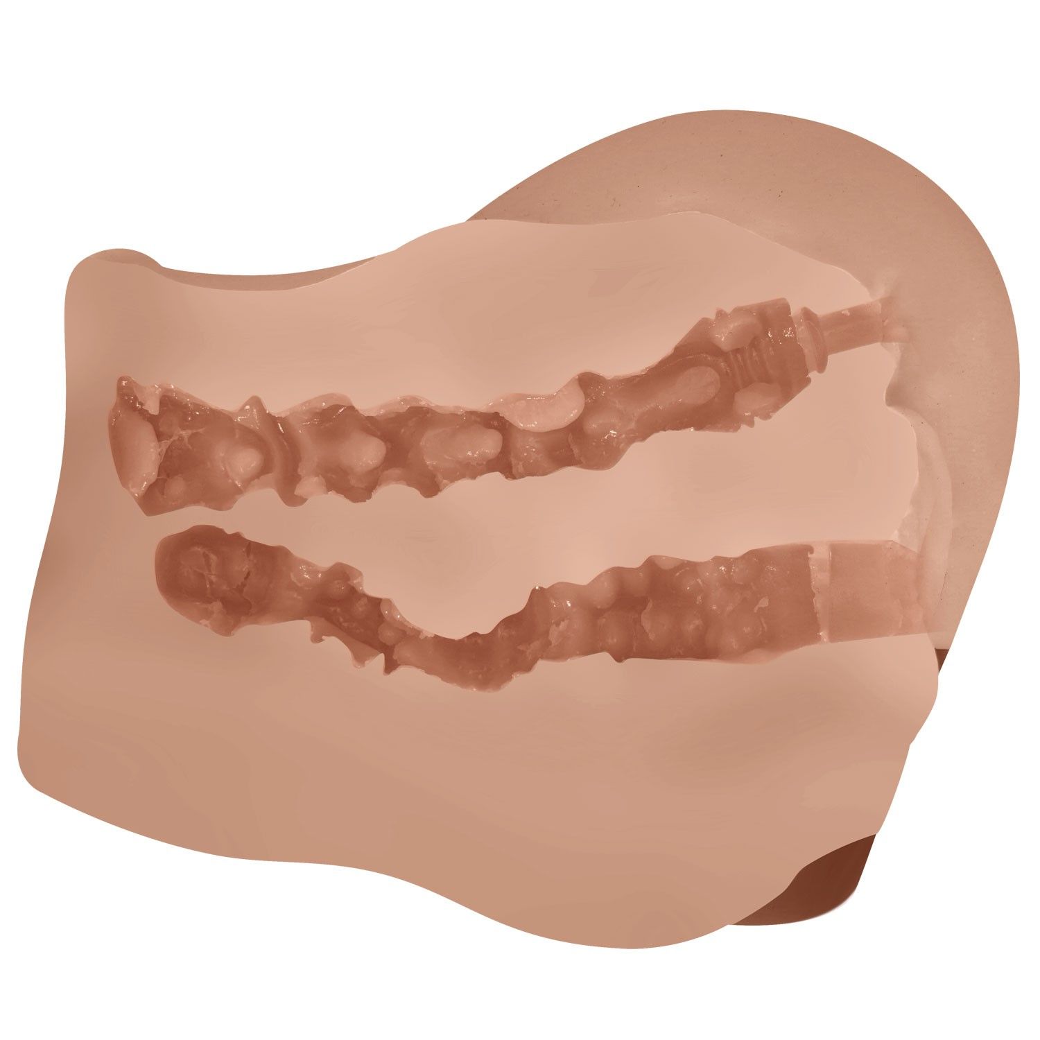 Карамельный мастурбатор-полуторс Mila с вибрацией 5