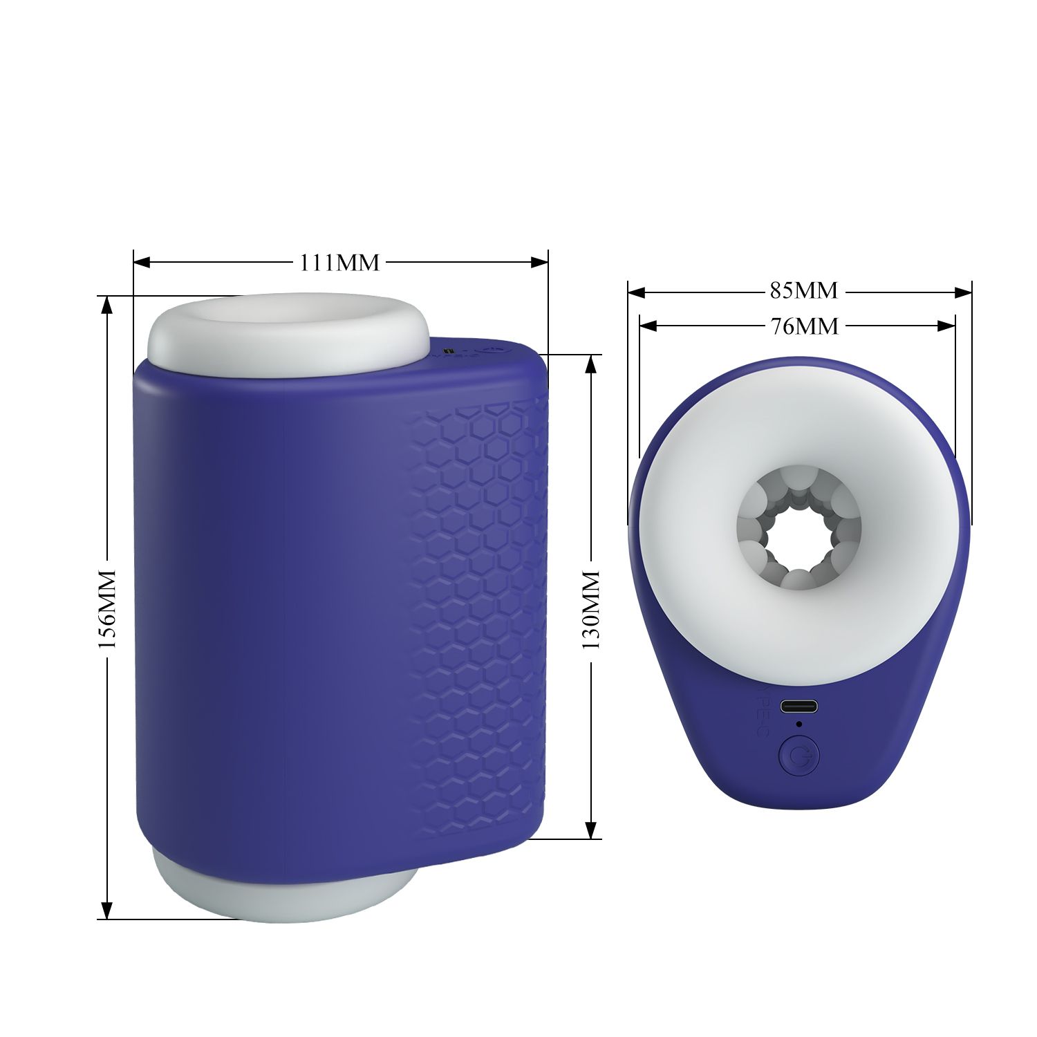 Синий автоматический вибромастурбатор Dj Lady 9