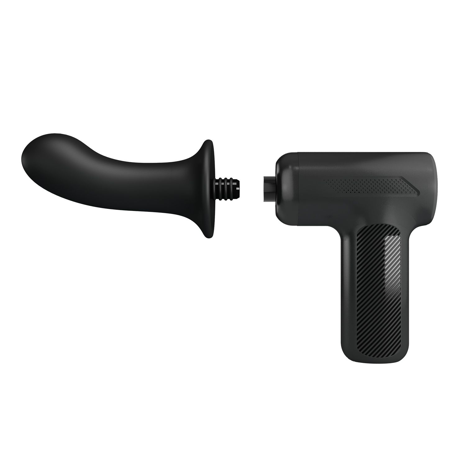 Черный вибромассажёр с поступательными движениями DJ Doctor 4