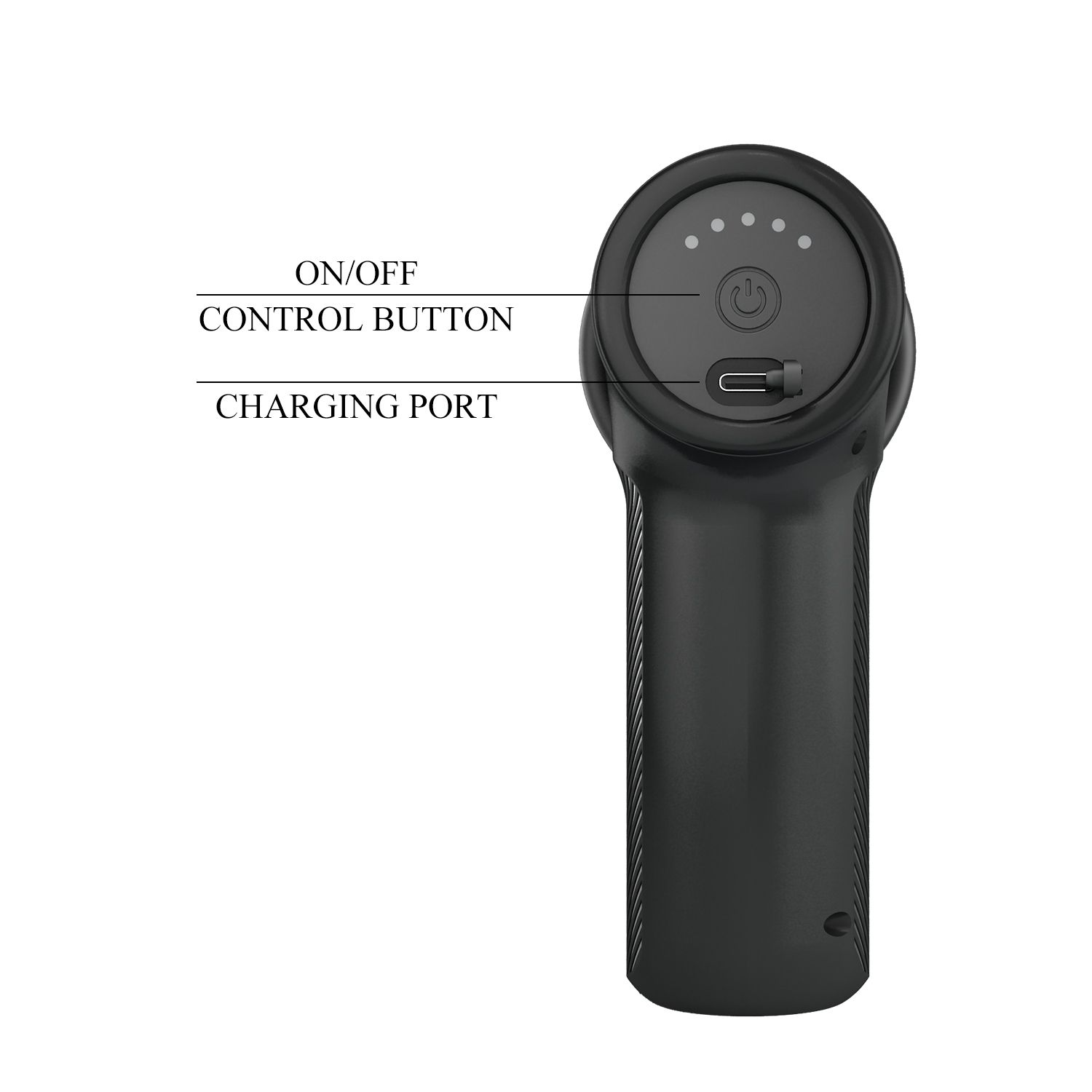 Черный вибромассажёр с поступательными движениями DJ Doctor 9