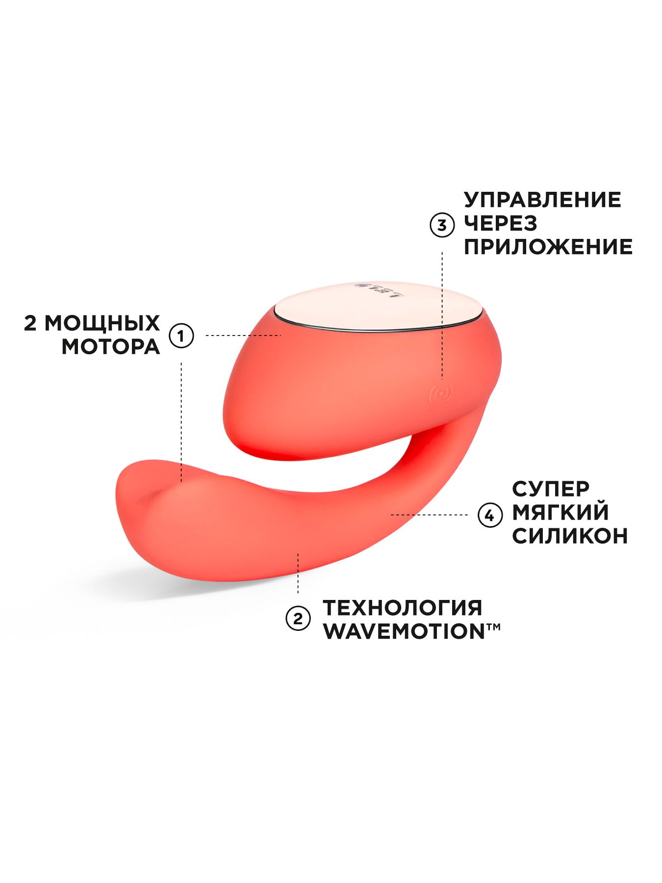 Коралловый вибратор с управлением через приложение Lelo Ida Wave 2