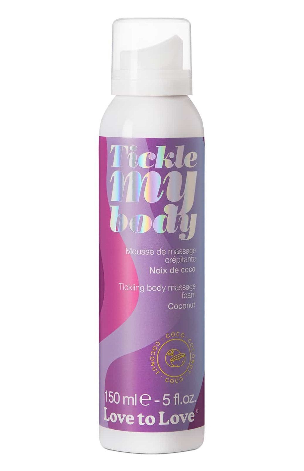 Массажная хрустящая пенка Tickle My Body Coconut с ароматом кокоса - 150 мл. 1