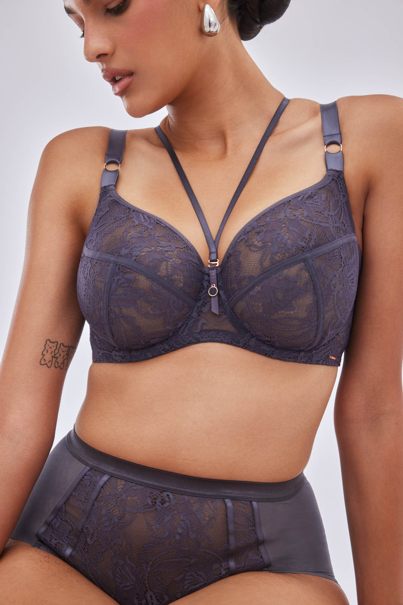 Серый бюстгальтер с мягкой чашкой Chiara 1