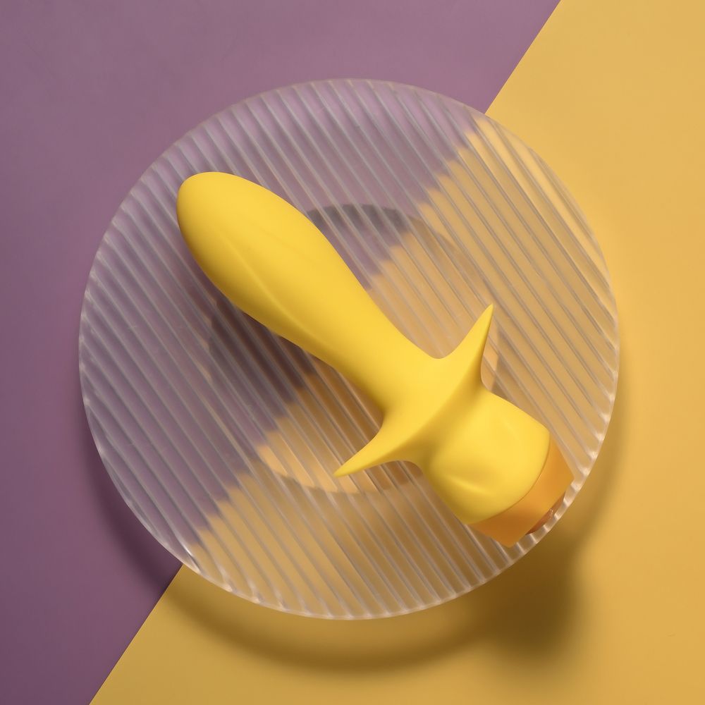 Желтая анальная вибропробка Mellow Yellow - 13,5 см. 8