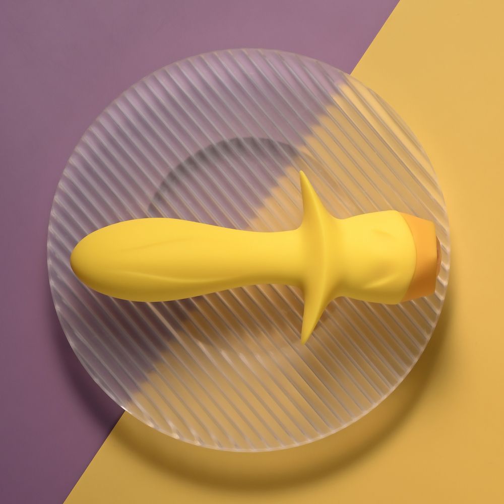 Желтая анальная вибропробка Mellow Yellow - 13,5 см. 9