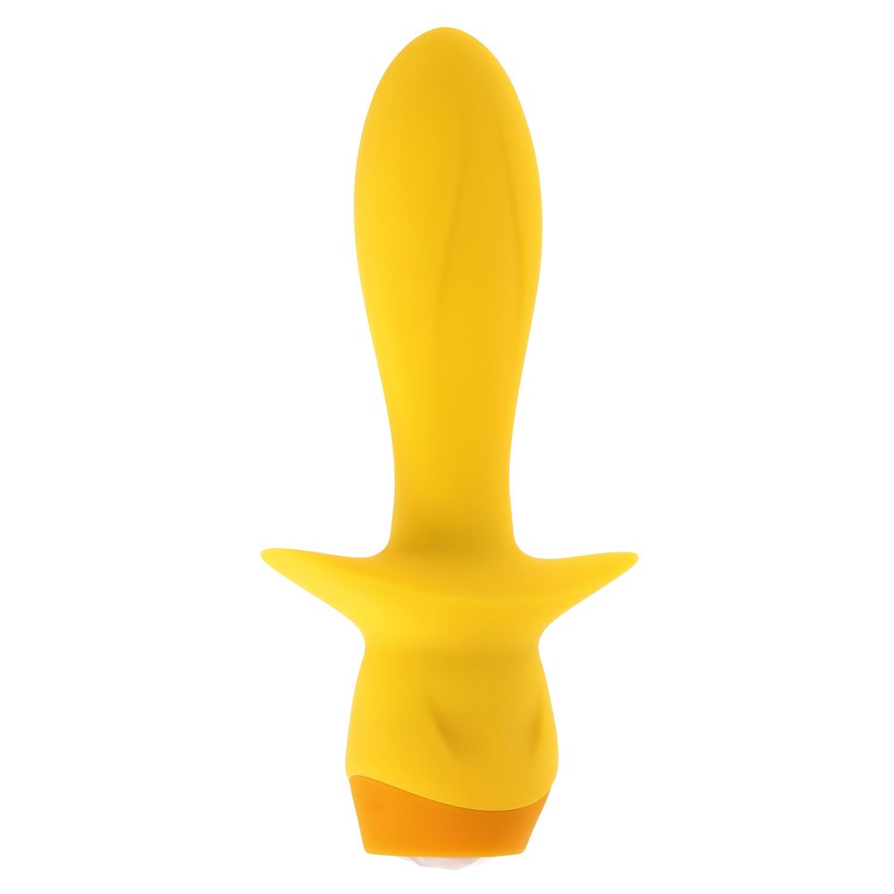 Желтая анальная вибропробка Mellow Yellow - 13,5 см. 1