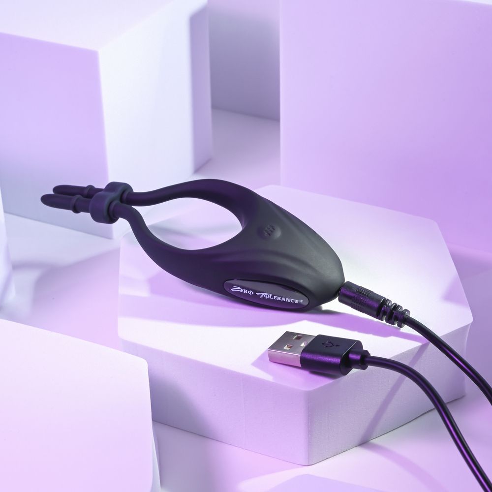 Черное эрекционное вибролассо Perfect Fit 12