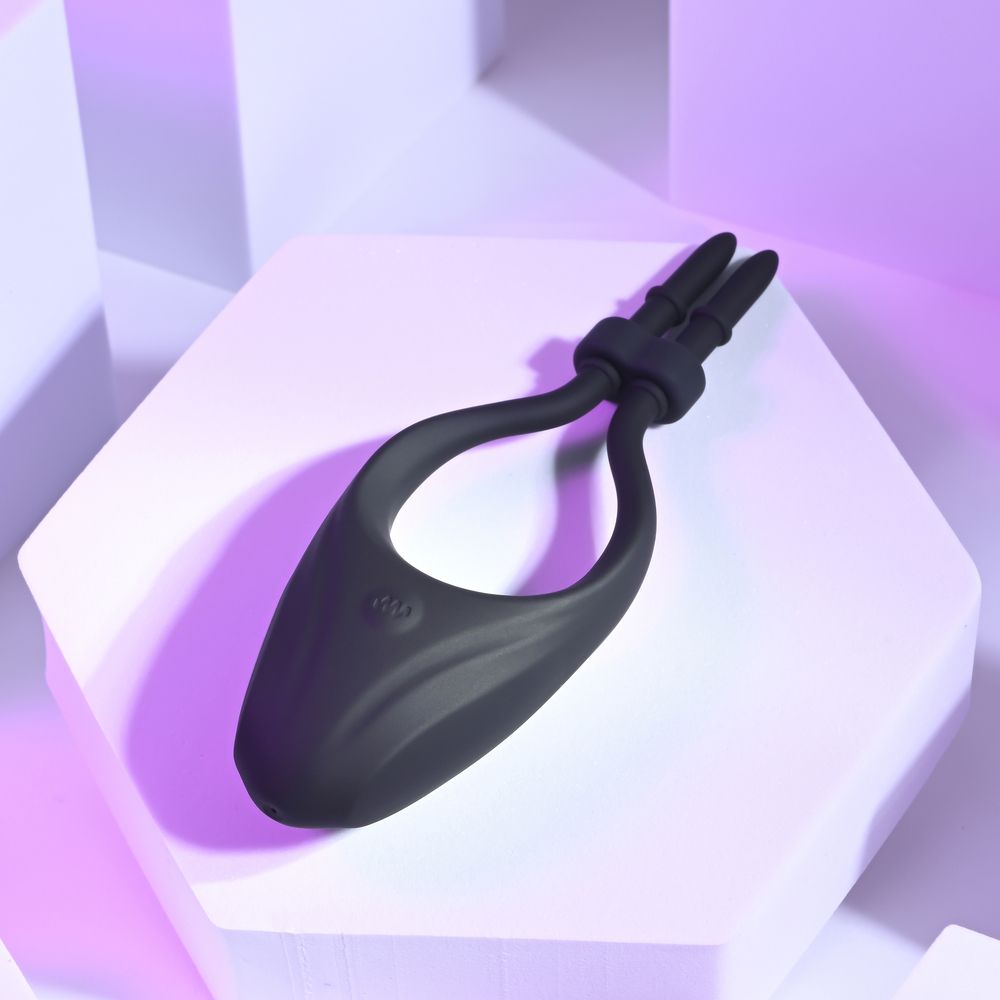 Черное эрекционное вибролассо Perfect Fit 8