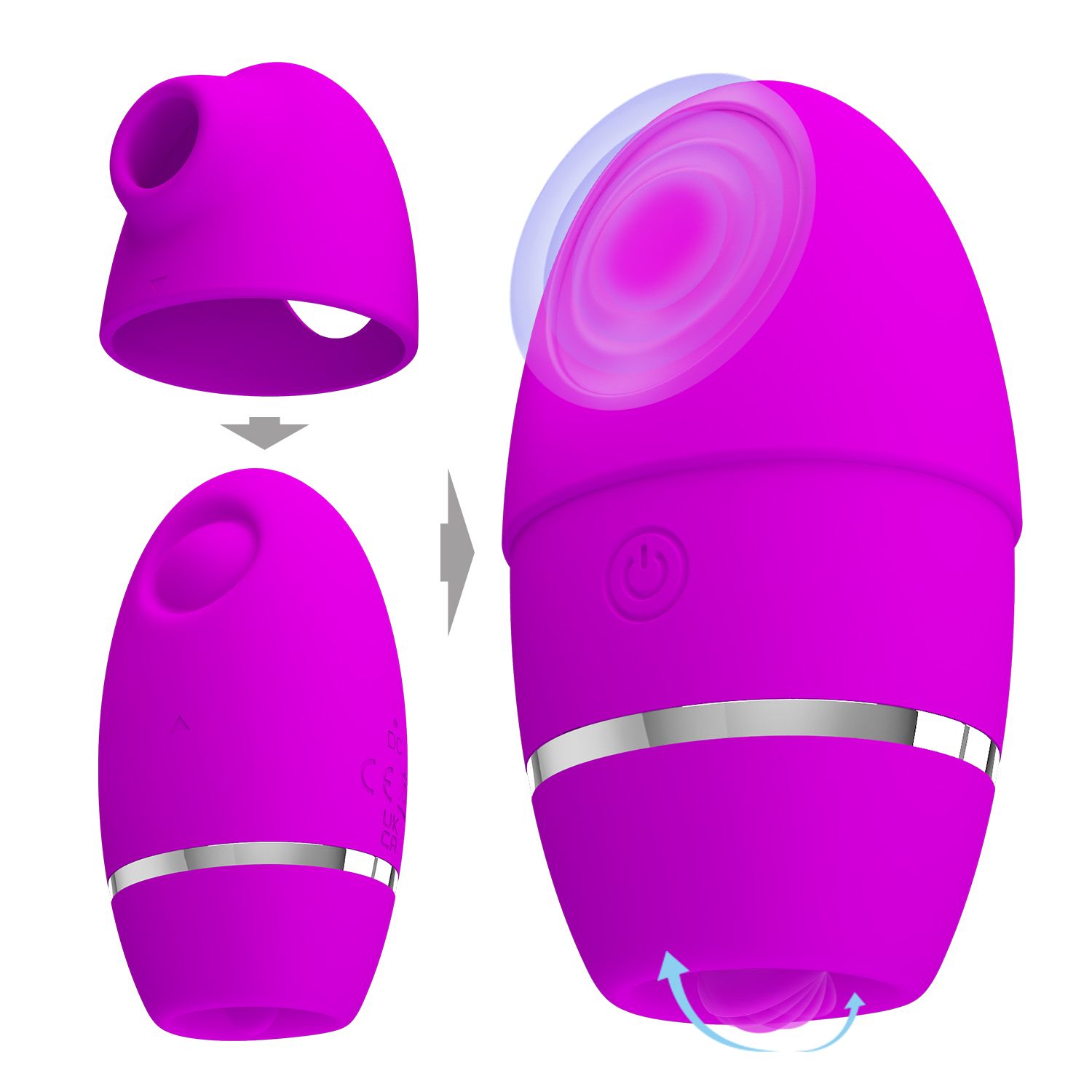 Лиловый стимулятор клитора 4-в-1 Shakira 3