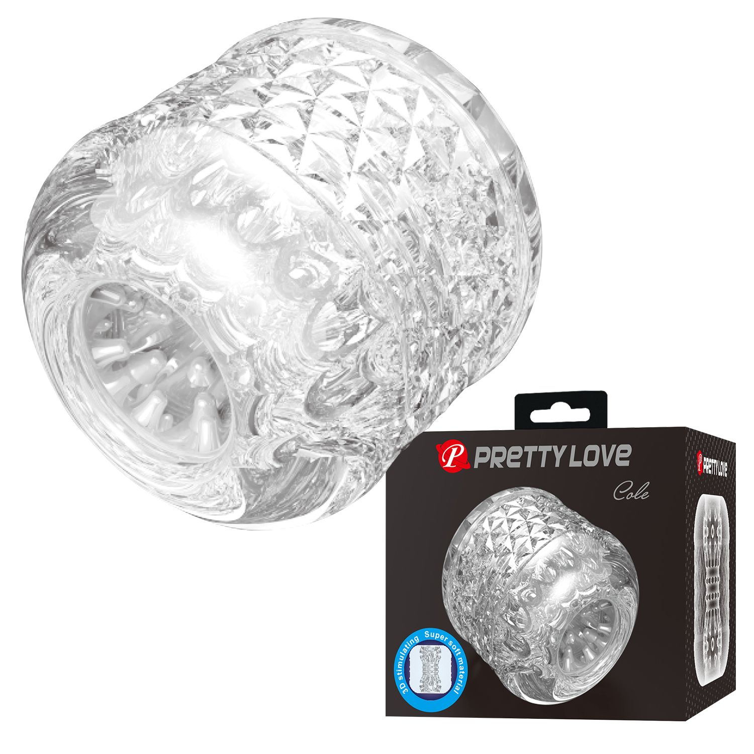 Прозрачный сквозной мастурбатор Cole 3