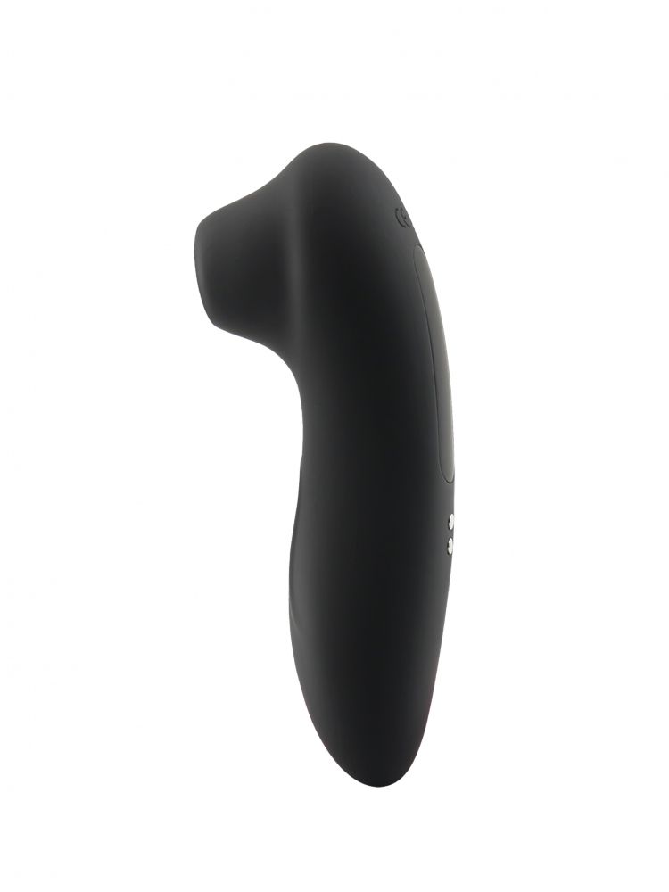 Черный вакуумный стимулятор клитора Curvy 4