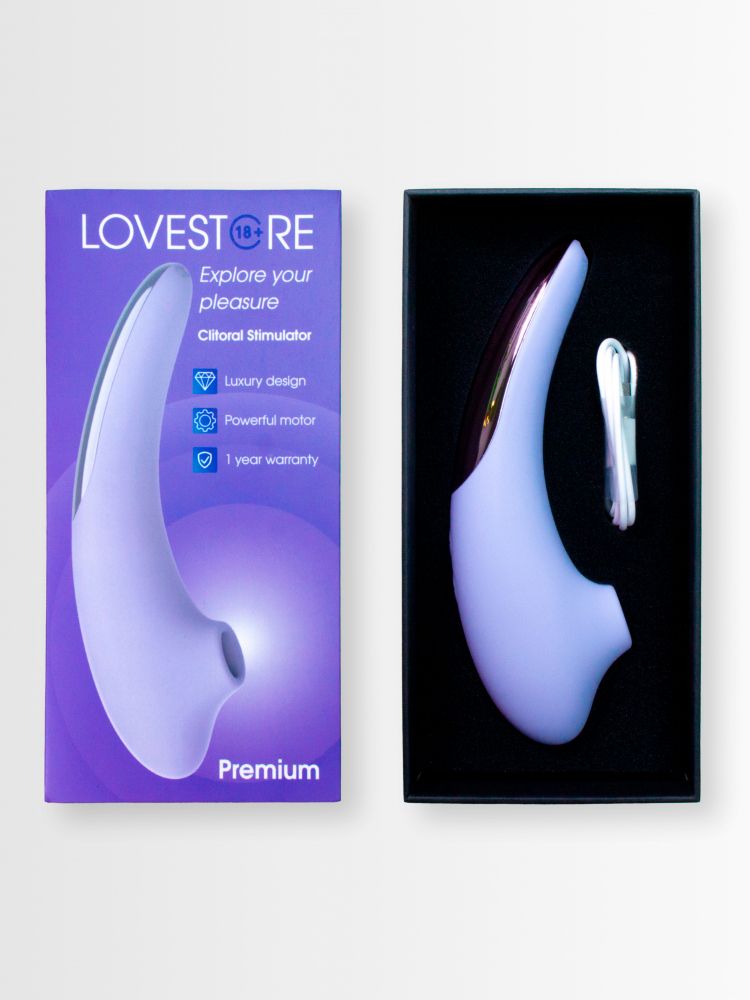 Сиреневый вакуумный стимулятор клитора Premium 4