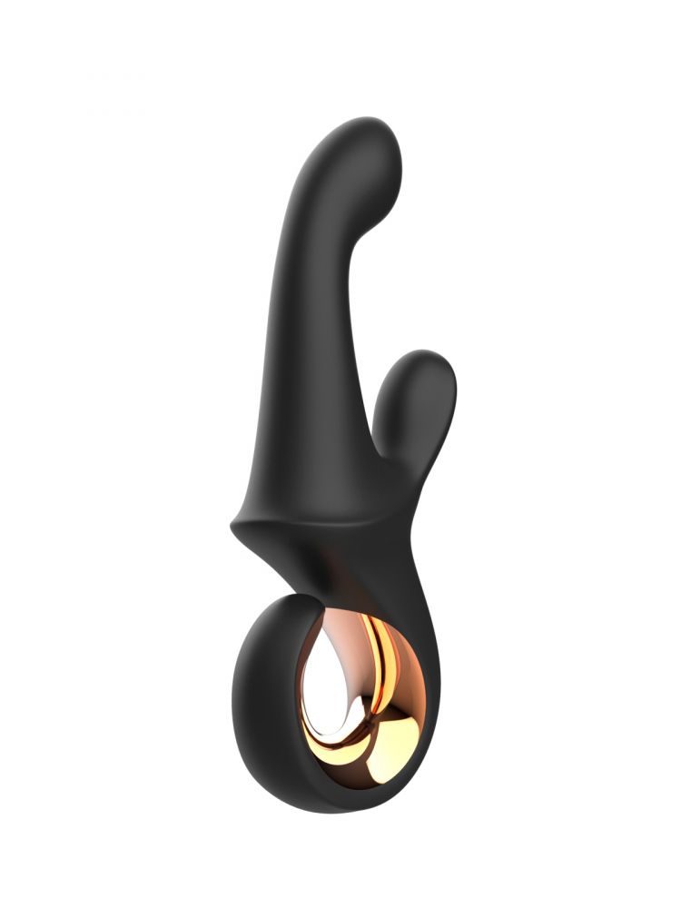 Черный вибратор-кролик Mystery - 22,5 см. 3