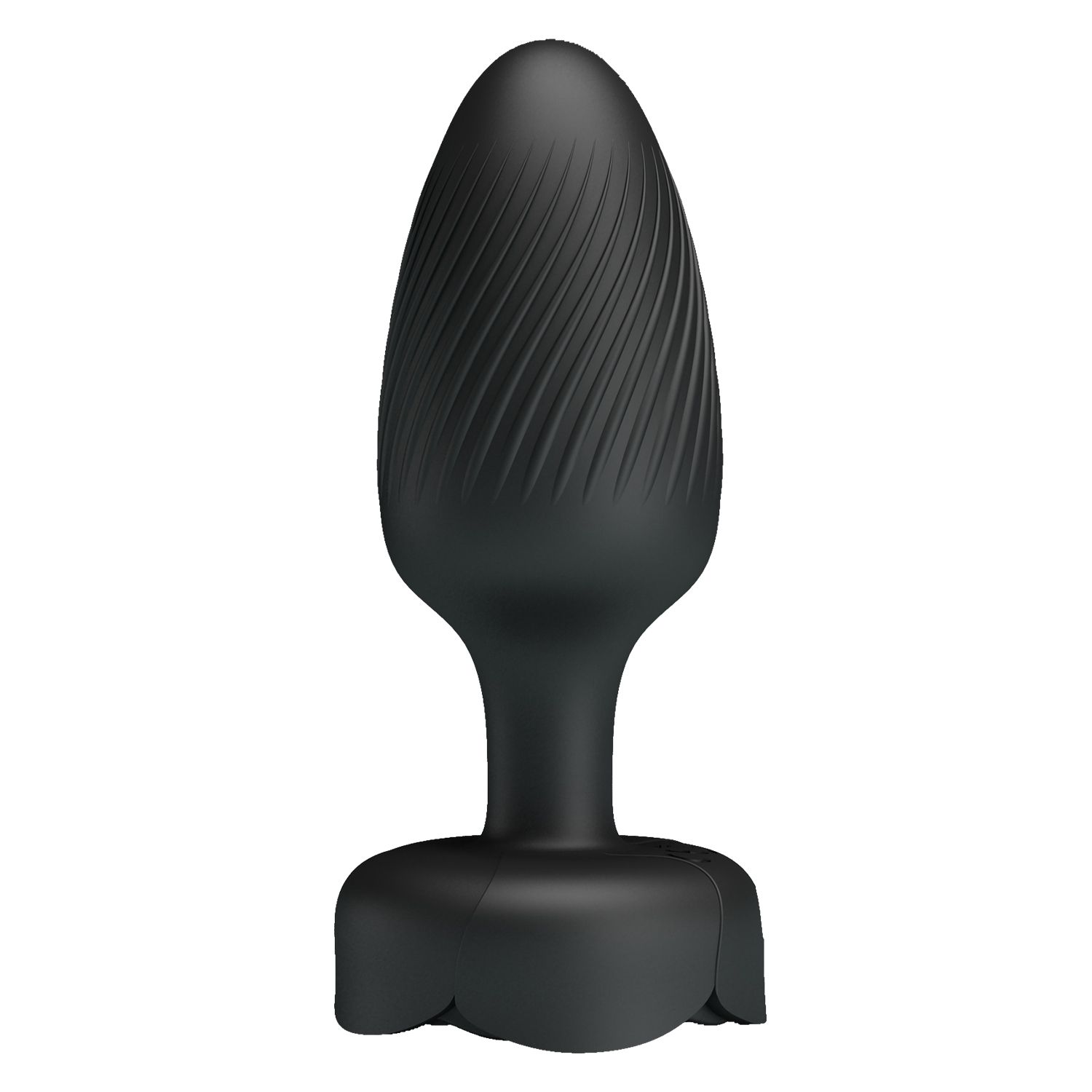 Черная анальная вибропробка с подсветкой Osborn - 9,8 см. 1