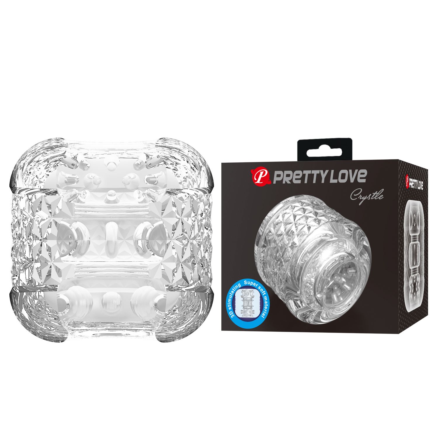 Прозрачный сквозной мастурбатор Crystle 3