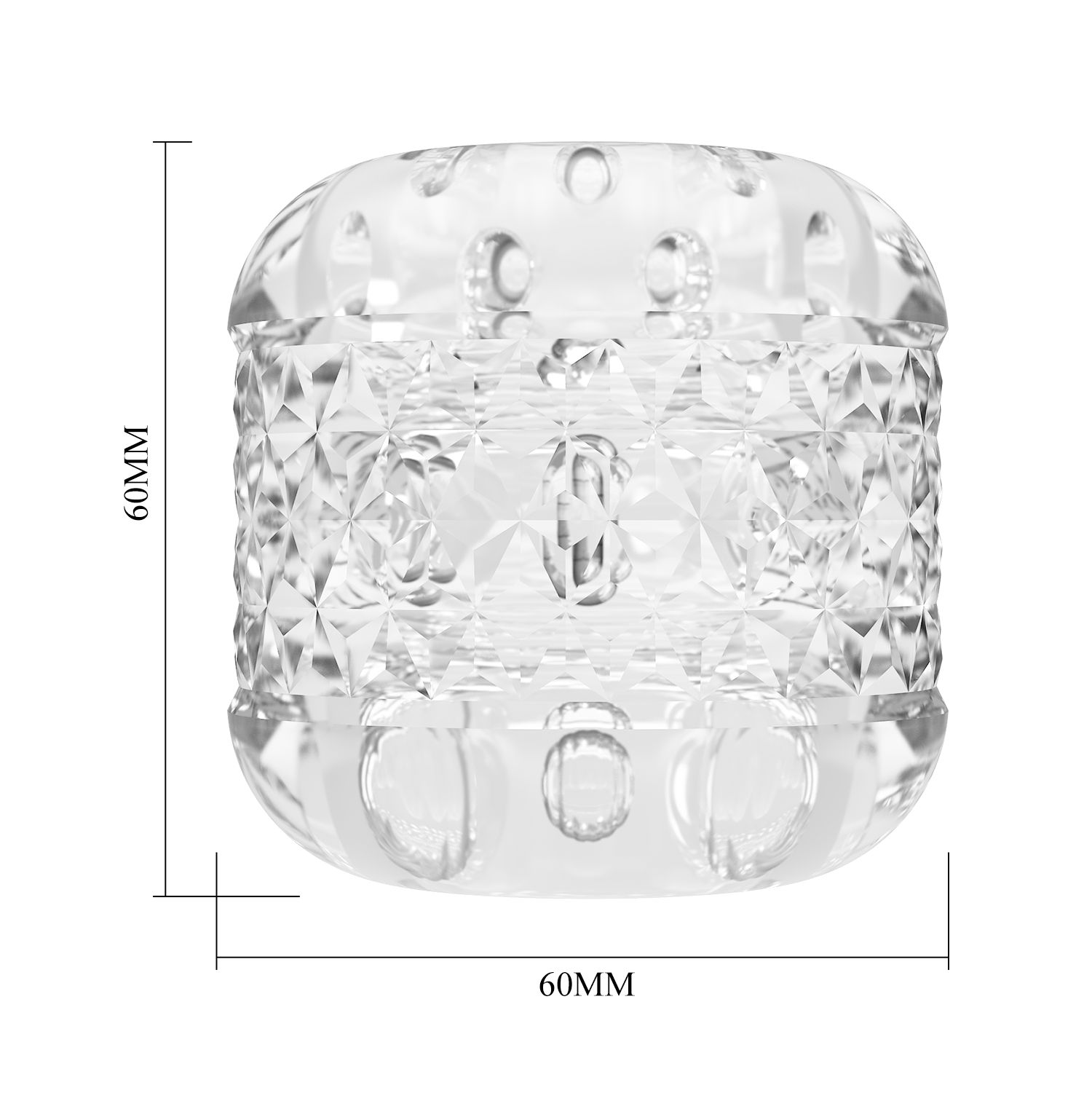 Прозрачный сквозной мастурбатор Crystle 7