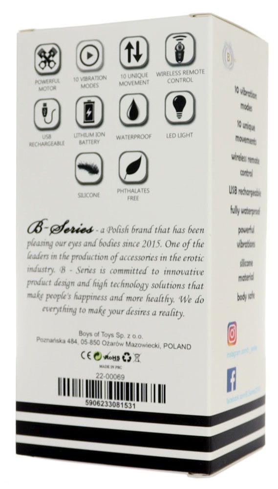 Черный массажер простаты с вибрацей и возвратно-поступательными движениями 3