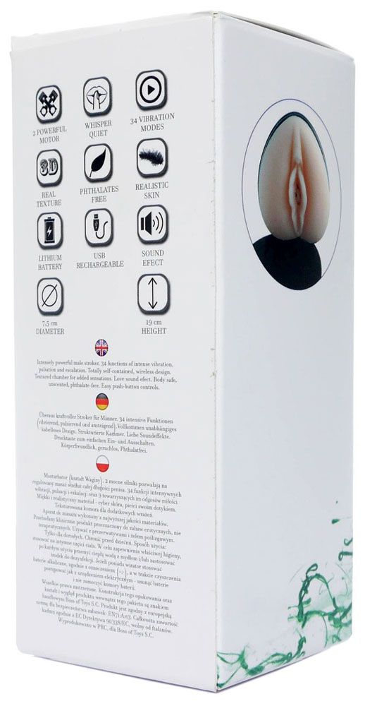 Мастурбатор-вагина с вибрацией Heart Of Love в колбе в форме сердца 3