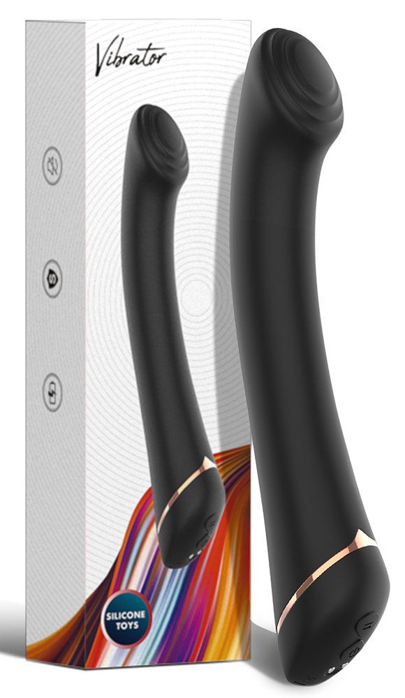 Черны вибратор для G-точки Gwand - 18,7 см. 1