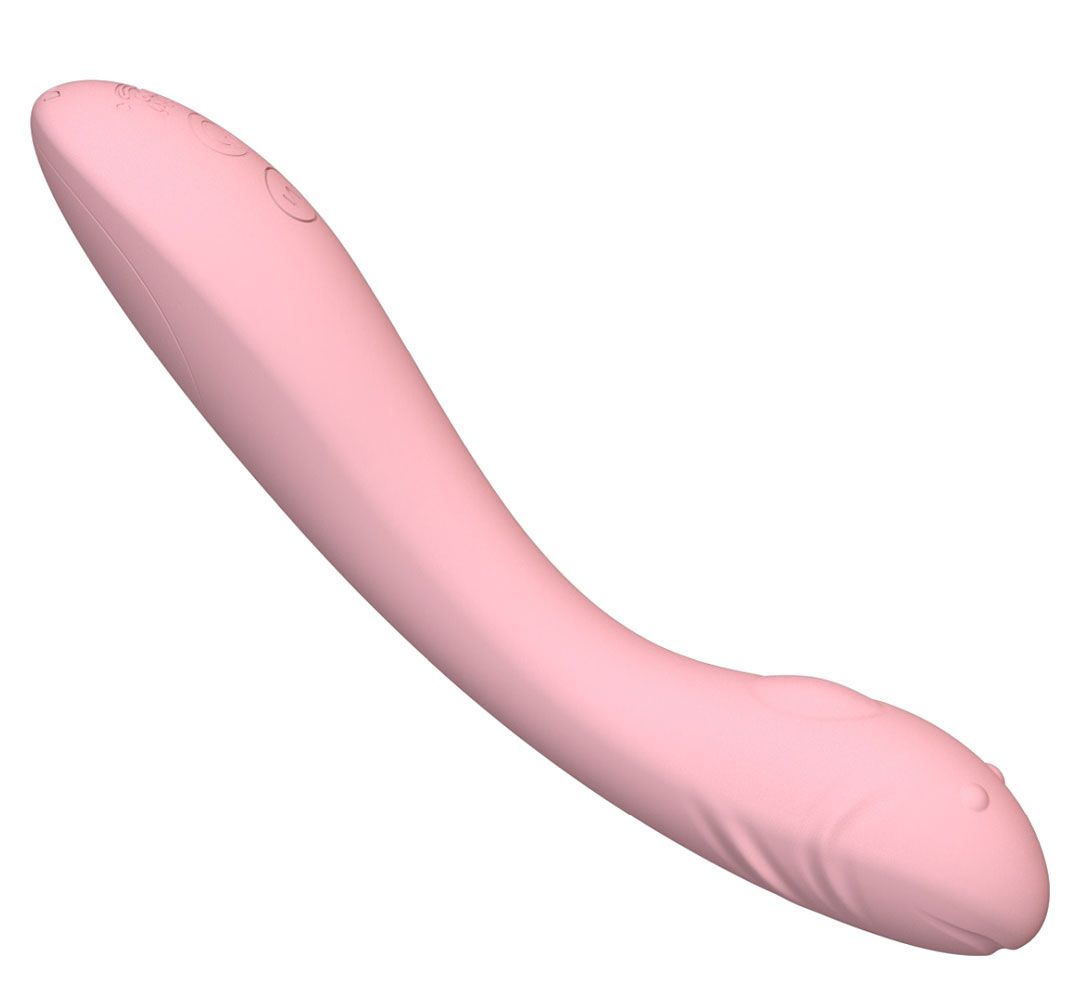 Розовый вибратор для точки G - 20,5 см. 2