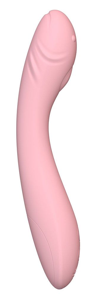 Розовый вибратор для точки G - 20,5 см. 1