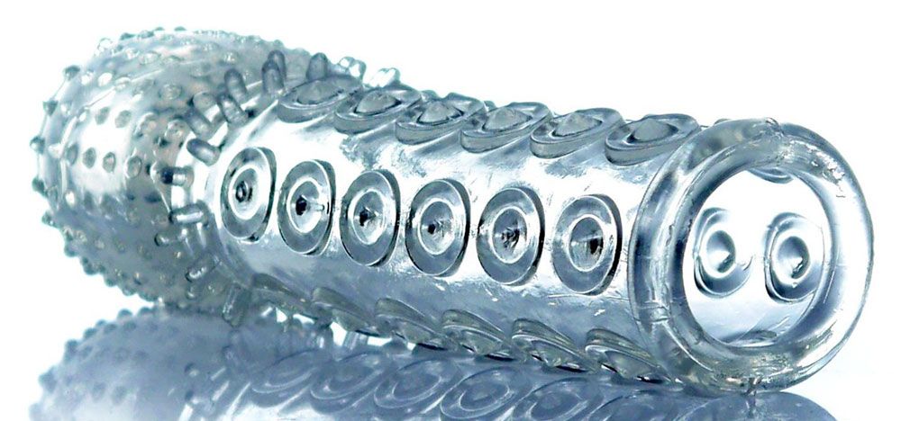 Прозрачная закрытая насадка на пенис - 13,5 см. 2