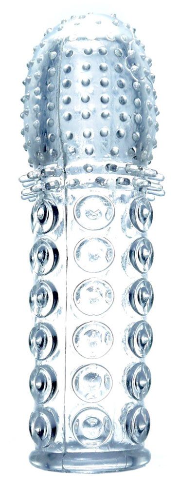 Прозрачная закрытая насадка на пенис - 13,5 см. 1