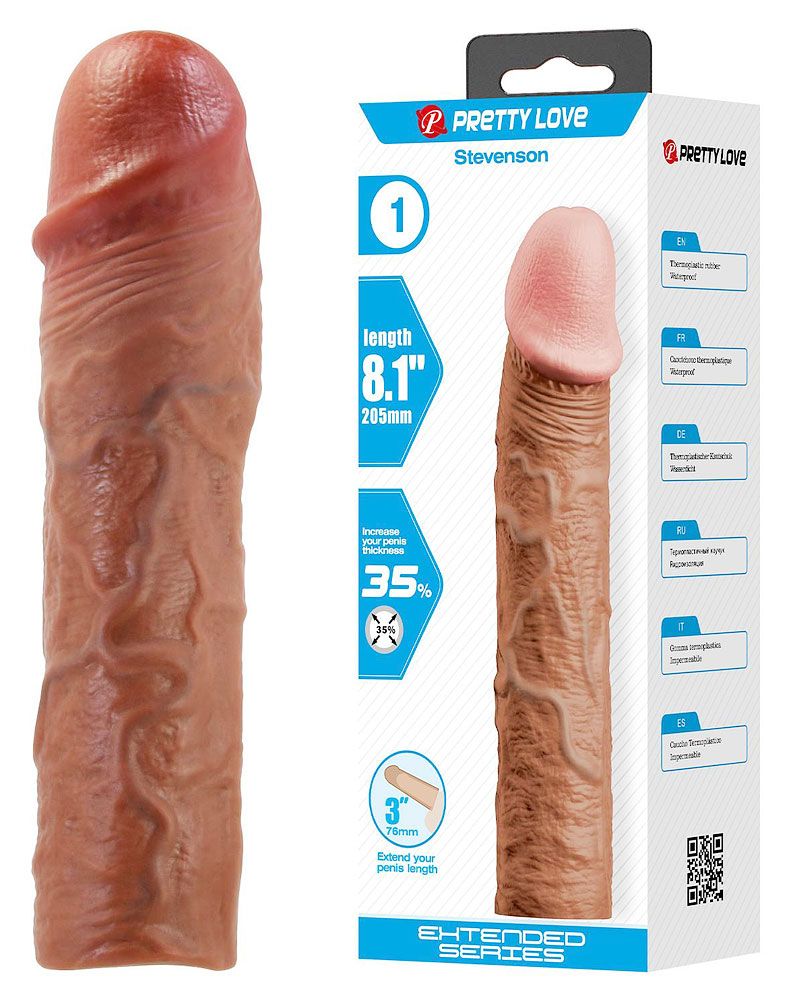 Удлиняющая насадка на пенис Stevenson - 20,5 см. 2