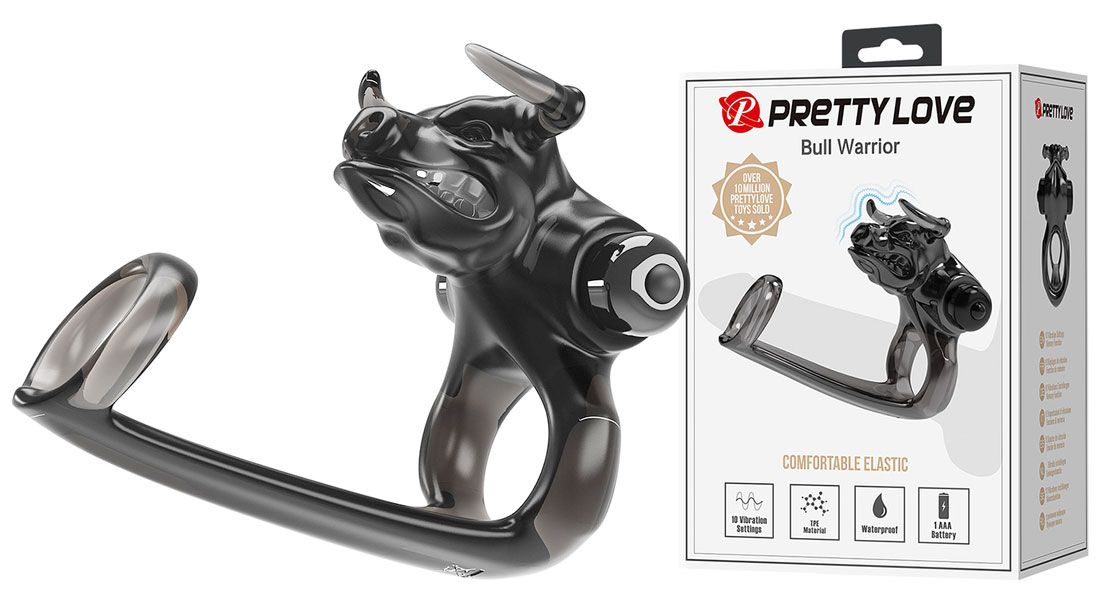 Дымчатая стимулирующая насадка на член Bull Warrior 2