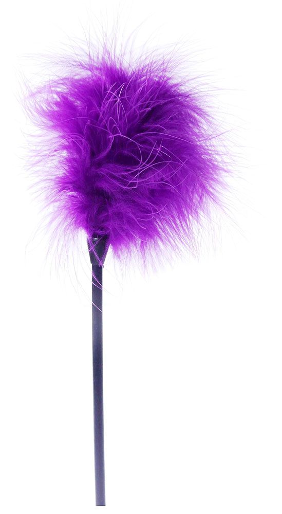 Фиолетовая пуховка для любовных игр - 28 см. 1