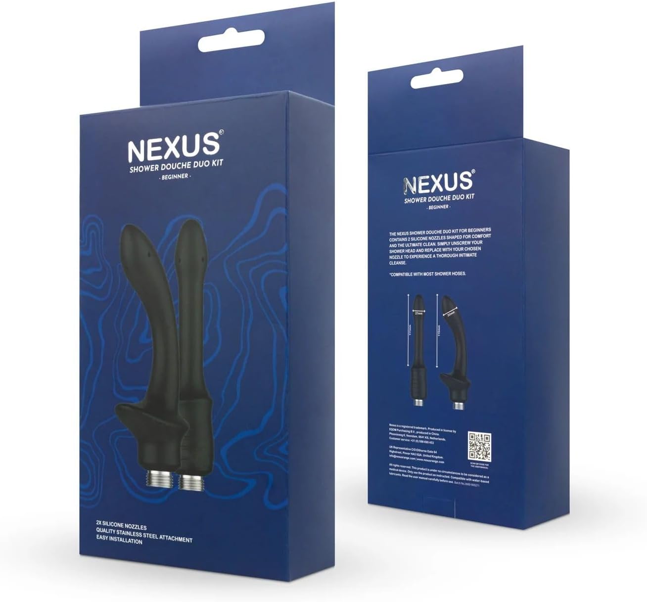 Набор из 2 насадок для анального душа Shower Douche Duo Kit Beginner 6