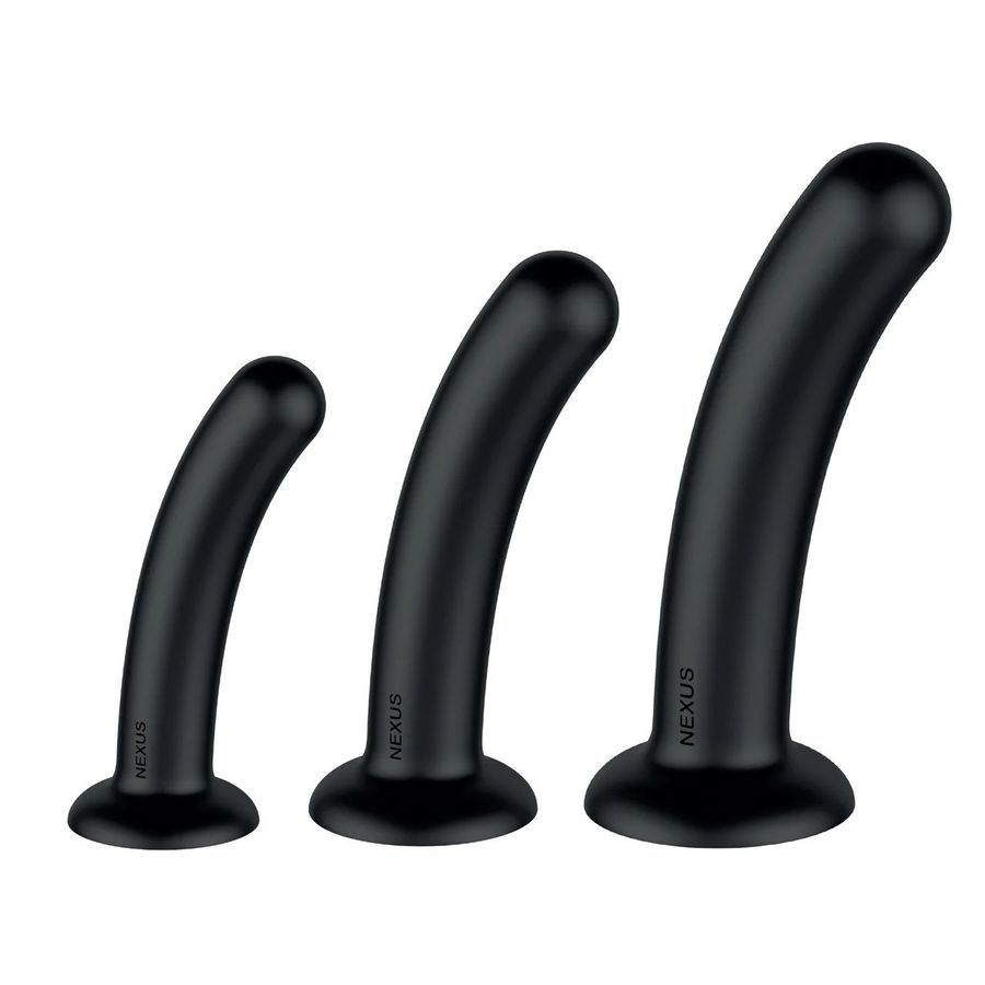 Набор из 3 черных анальных втулок Dilating Set 1