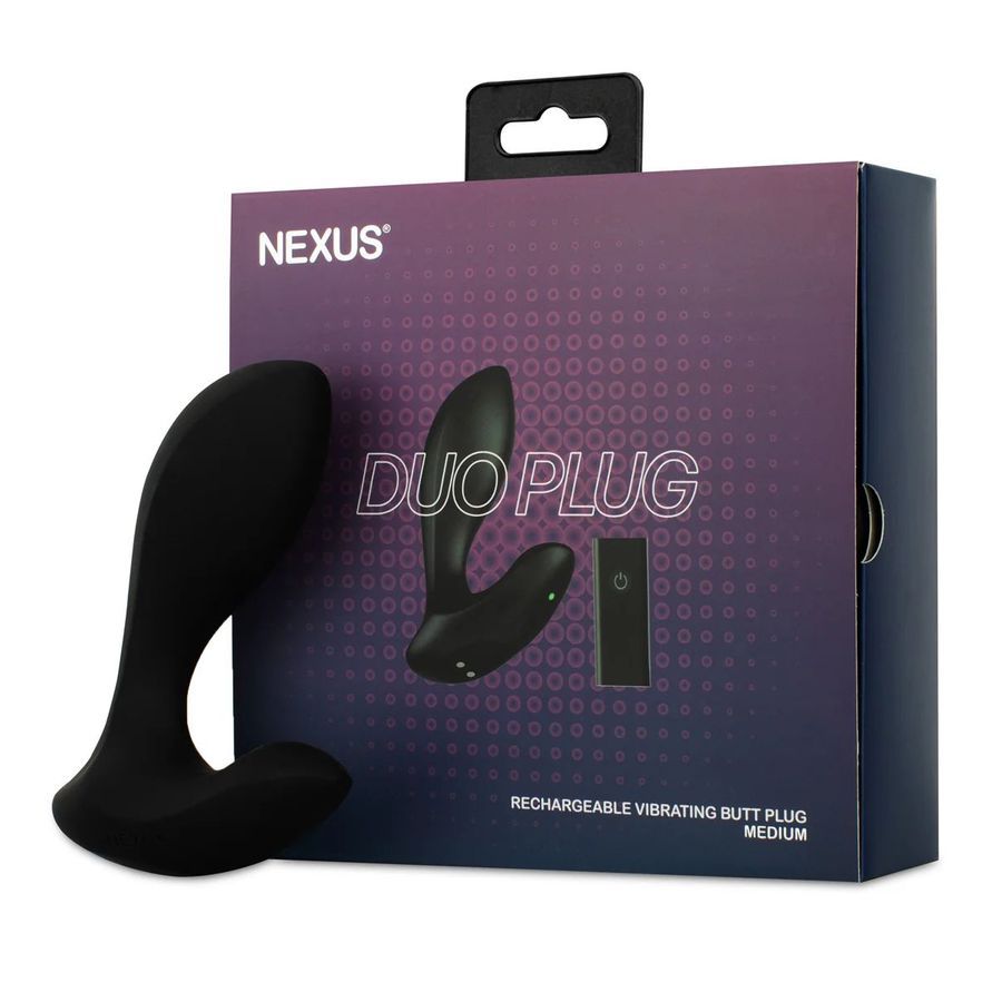 Черная анальная вибровтулка Nexus Duo Plug Medium 3