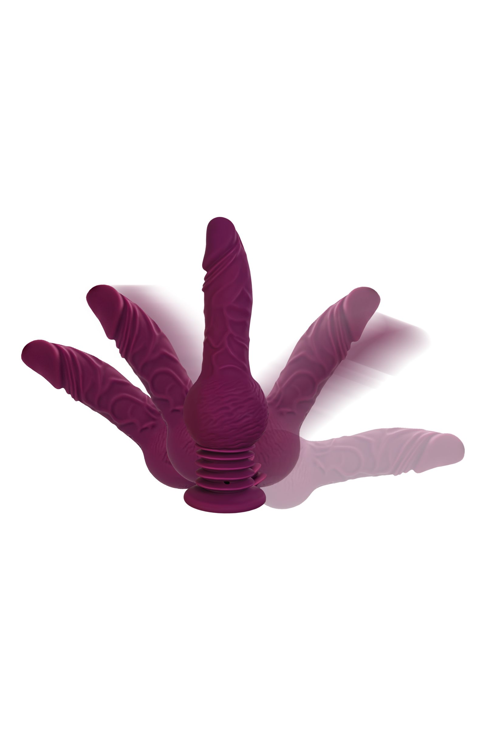 Фиолетовая мини-машина для секса Striker с пультом ДУ - 23,5 см. 6