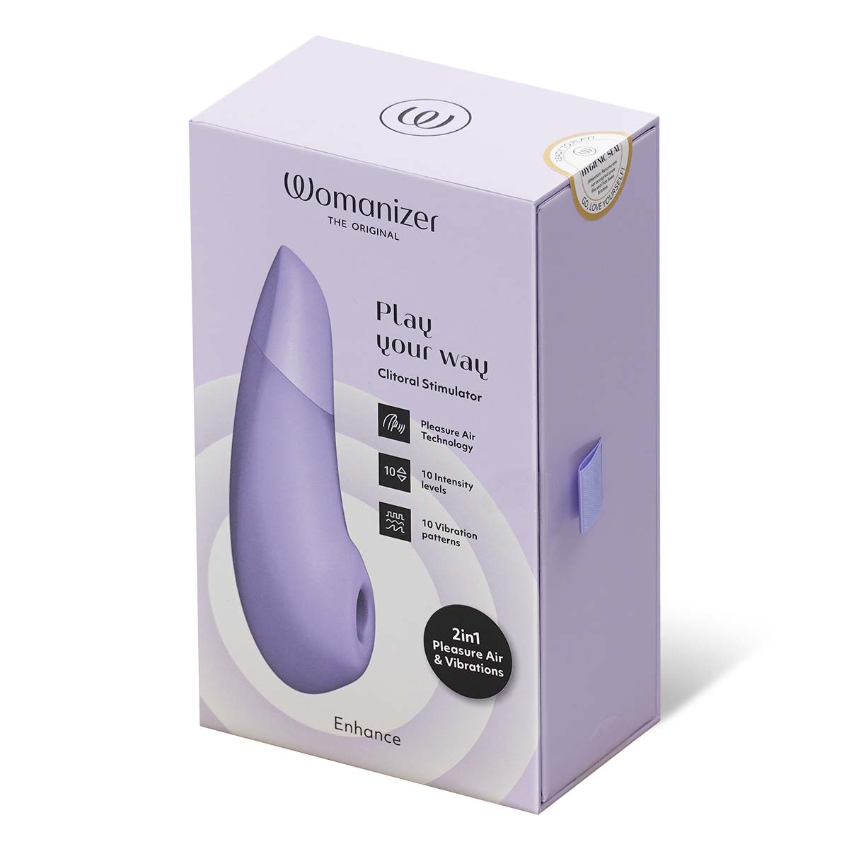 Сиреневый бесконтактный клиторальный стимулятор Womanizer Enhance с вибрацией 5