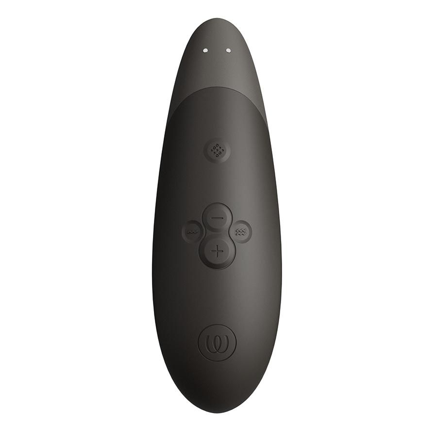 Черный бесконтактный клиторальный стимулятор Womanizer Enhance с вибрацией 4