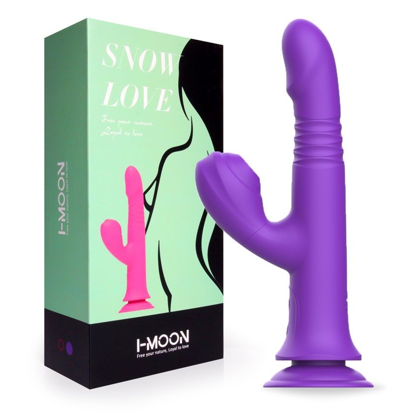 Фиолетовый вибратор-кролик на присоске - 23,8 см. 3