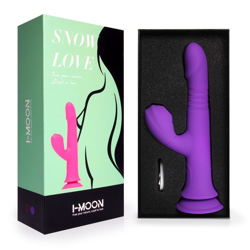 Фиолетовый вибратор-кролик на присоске - 23,8 см. 9