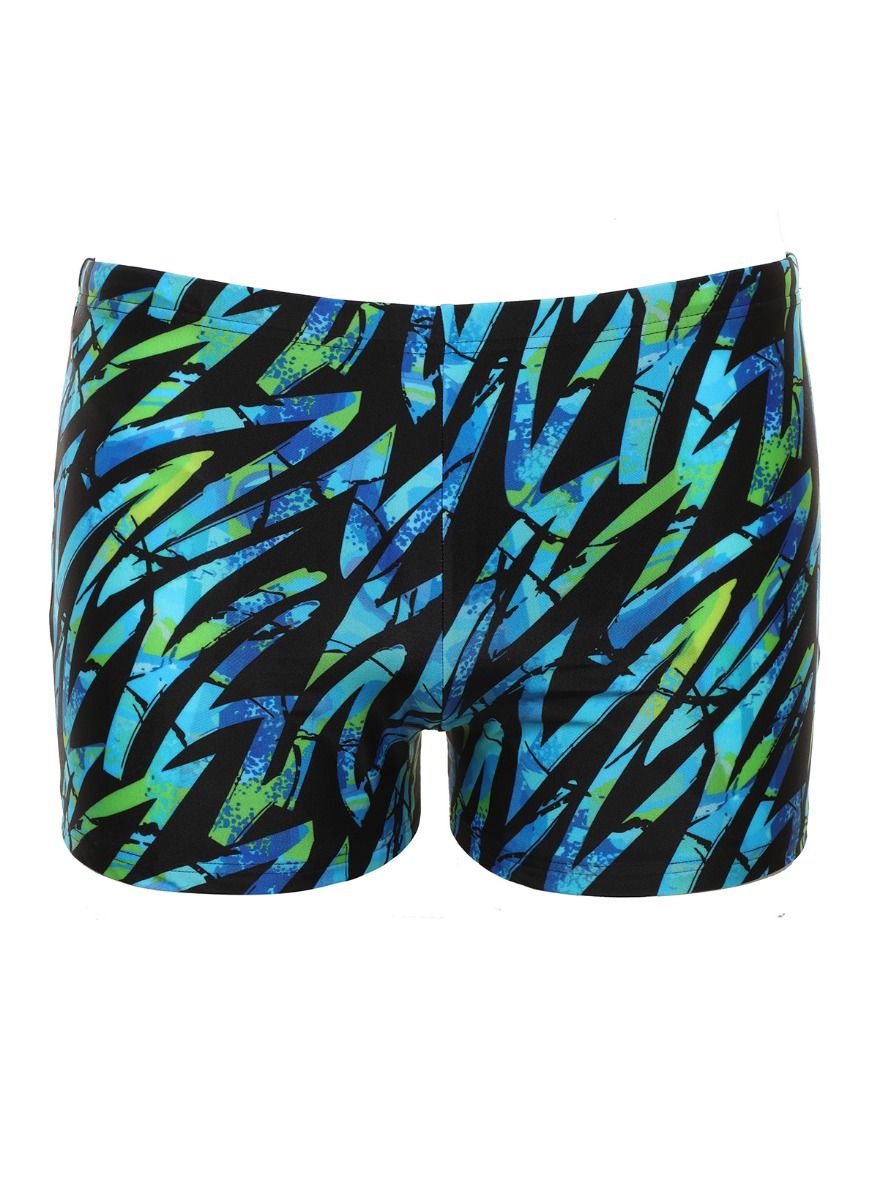 Мужские плавки-боксеры с цветными зигзагами 1