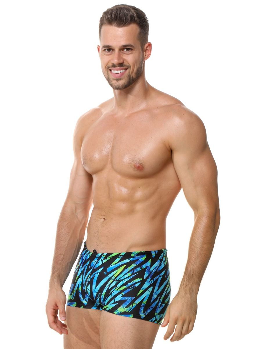 Черные плавки-боксеры с цветными зигзагами 5