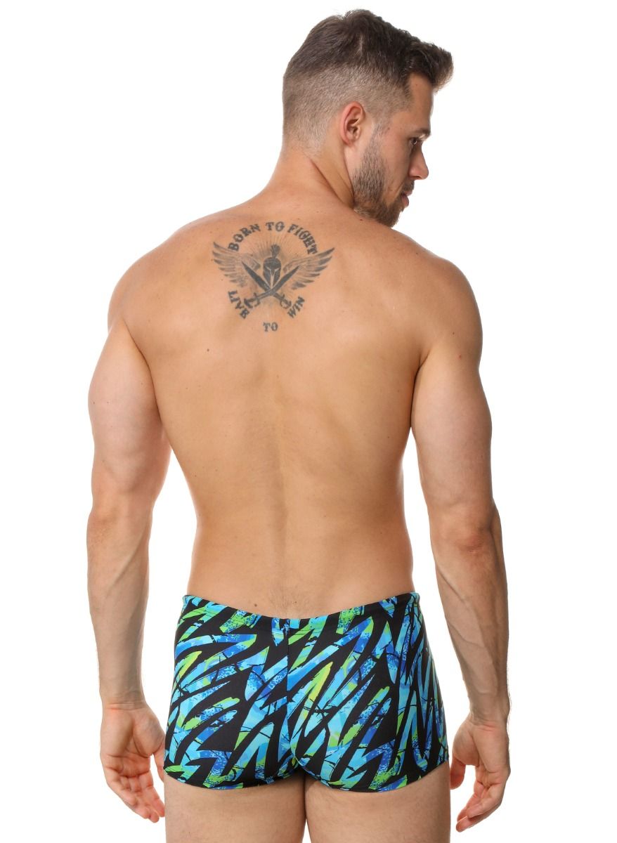Черные плавки-боксеры с цветными зигзагами 6