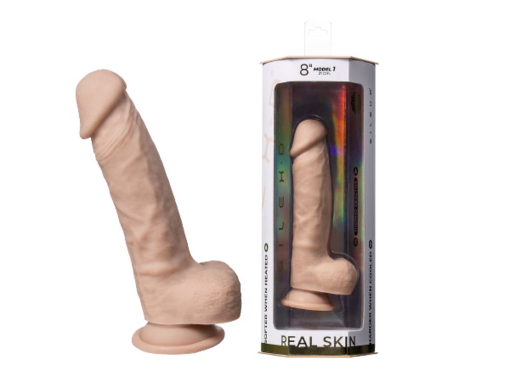 Телесный фаллоимитатор на присоске Real Skin Model 1 - 21 см. 2