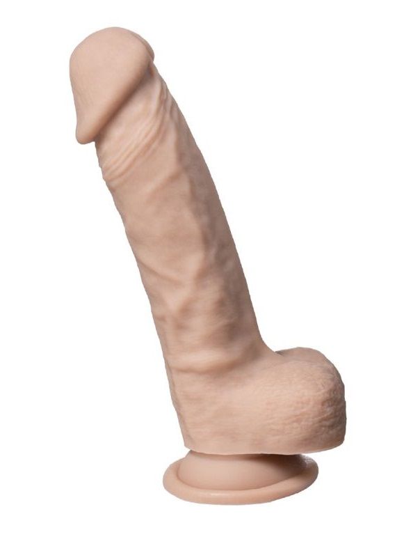 Телесный фаллоимитатор на присоске Real Skin Model 1 - 21 см. 1