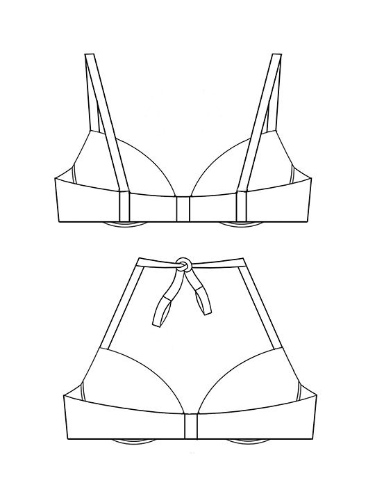 Раздельный купальник: формованный лиф и плавки 3